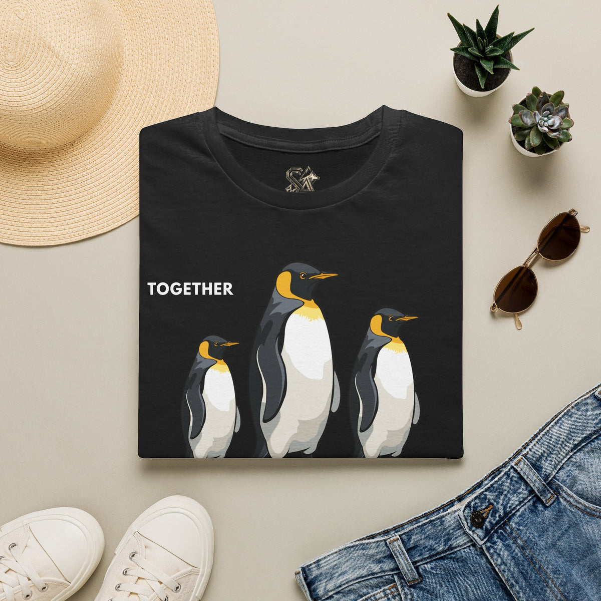TOGETHER Penguin T-Shirt Premium Design Unisex