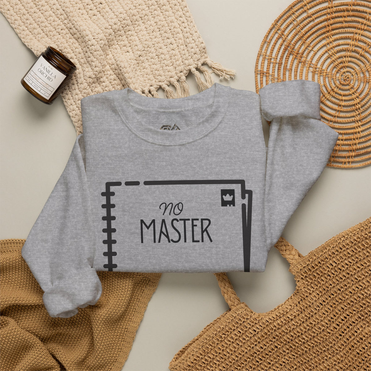 NO MASTER Sweatshirt Premium Design SKIALFA Unisex
