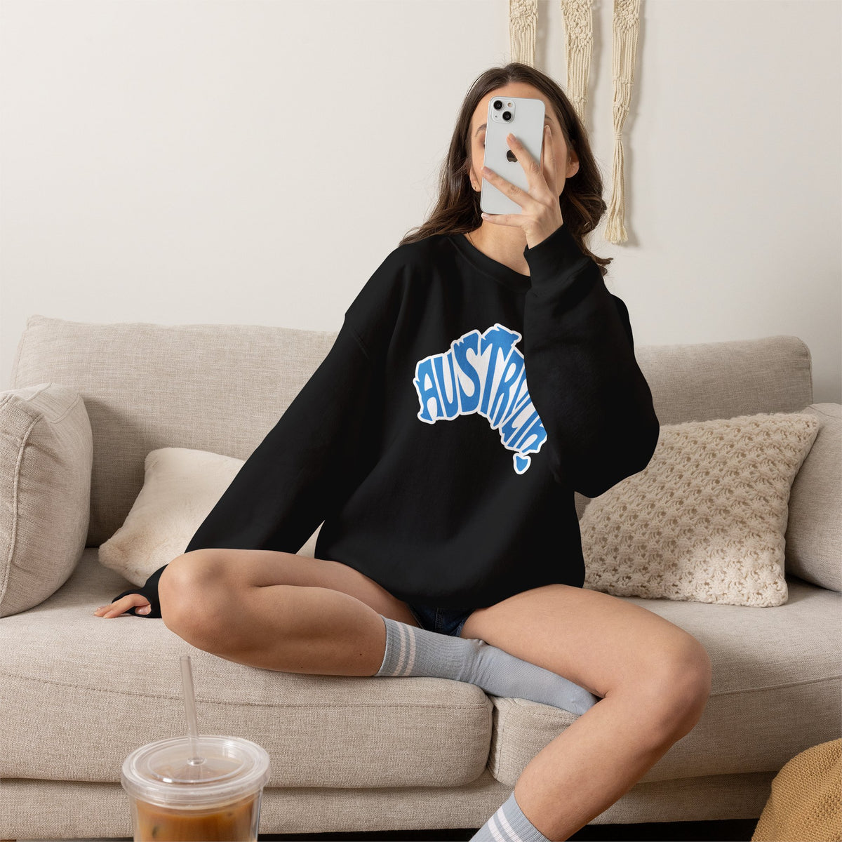 Australia Graphic Sweatshirt Premium Design SKIALFA Unisex