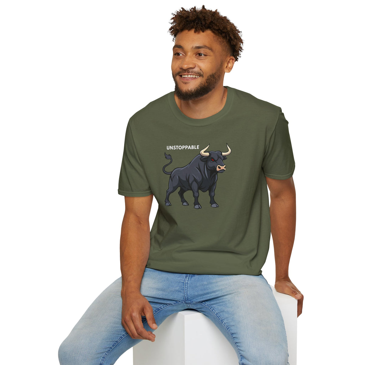 UNSTOPPABLE Bull T-Shirt Premium Design SKIALFA Unisex