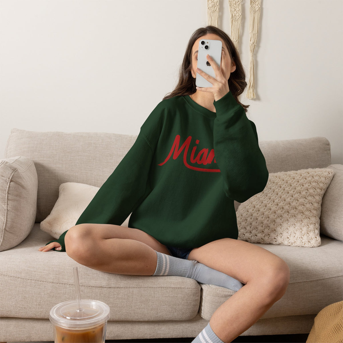 Miami Sweatshirt Premium Design SKIALFA Unisex