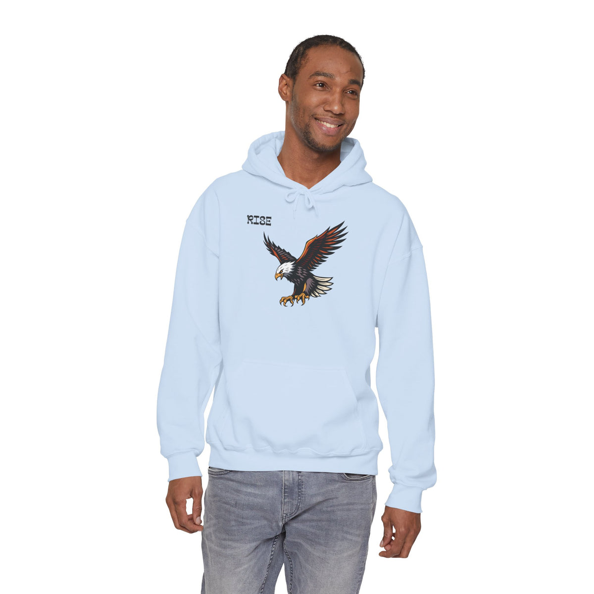 RISE Eagle Hoodie Premium Design SKIALFA Unisex