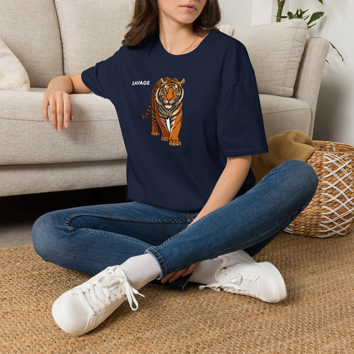 SAVAGE Tiger T-Shirt Premium Design SKIALFA Unisex