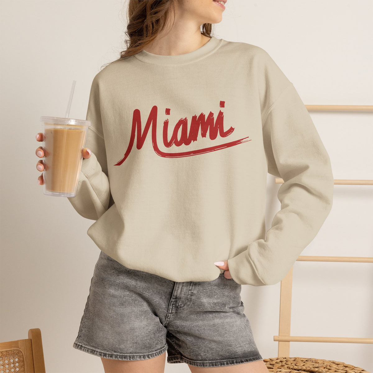Miami Sweatshirt Premium Design SKIALFA Unisex
