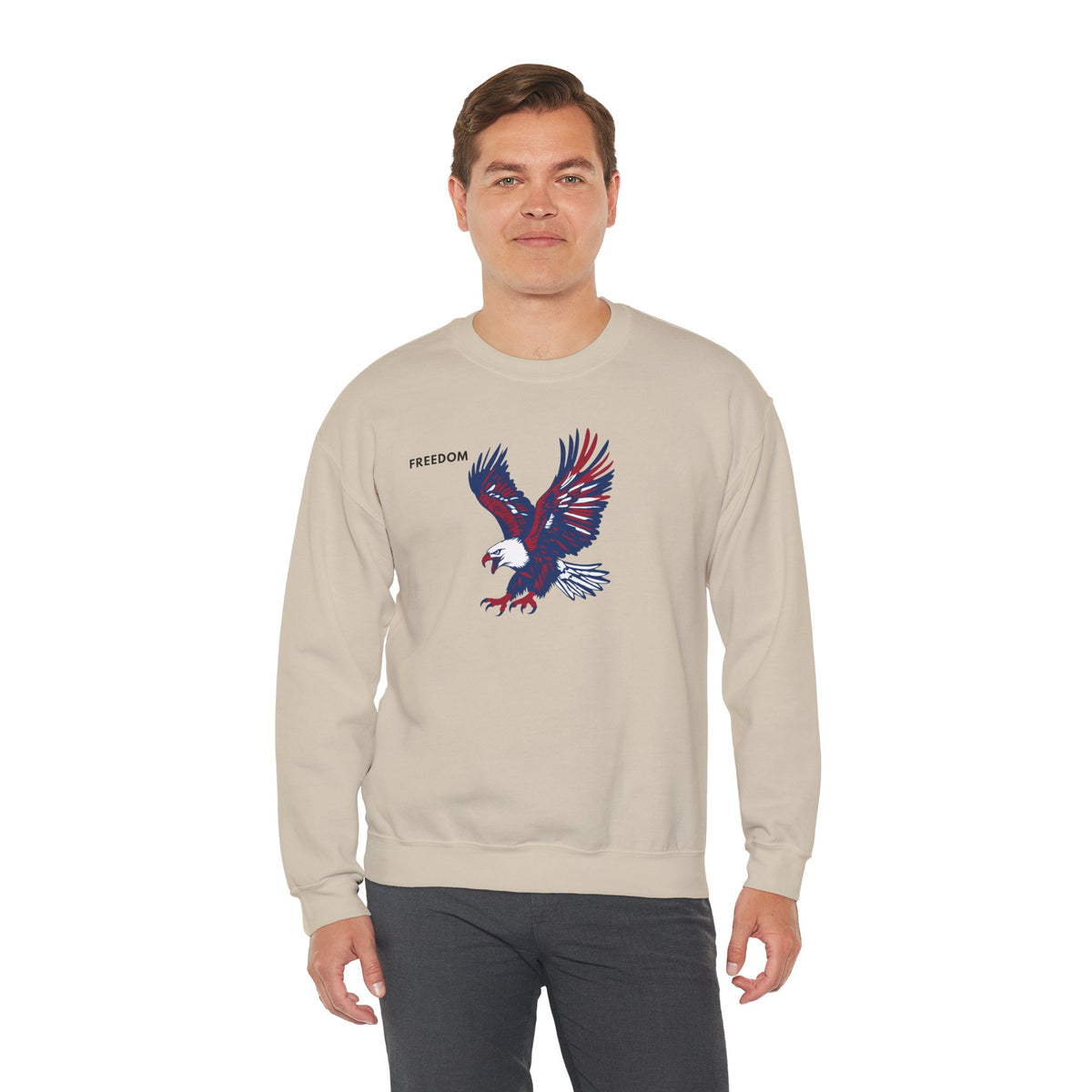 FREEDOM Eagle Sweatshirt Premium Design SKIALFA Unisex
