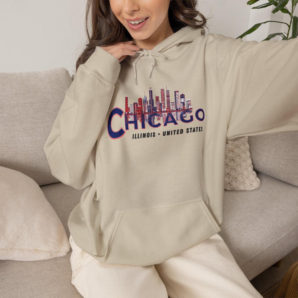 CHICAGO Hoodie Premium Design SKIALFA Unisex