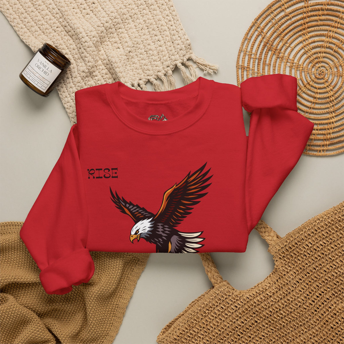 RISE Eagle Sweatshirt Premium Design SKIALFA Unisex