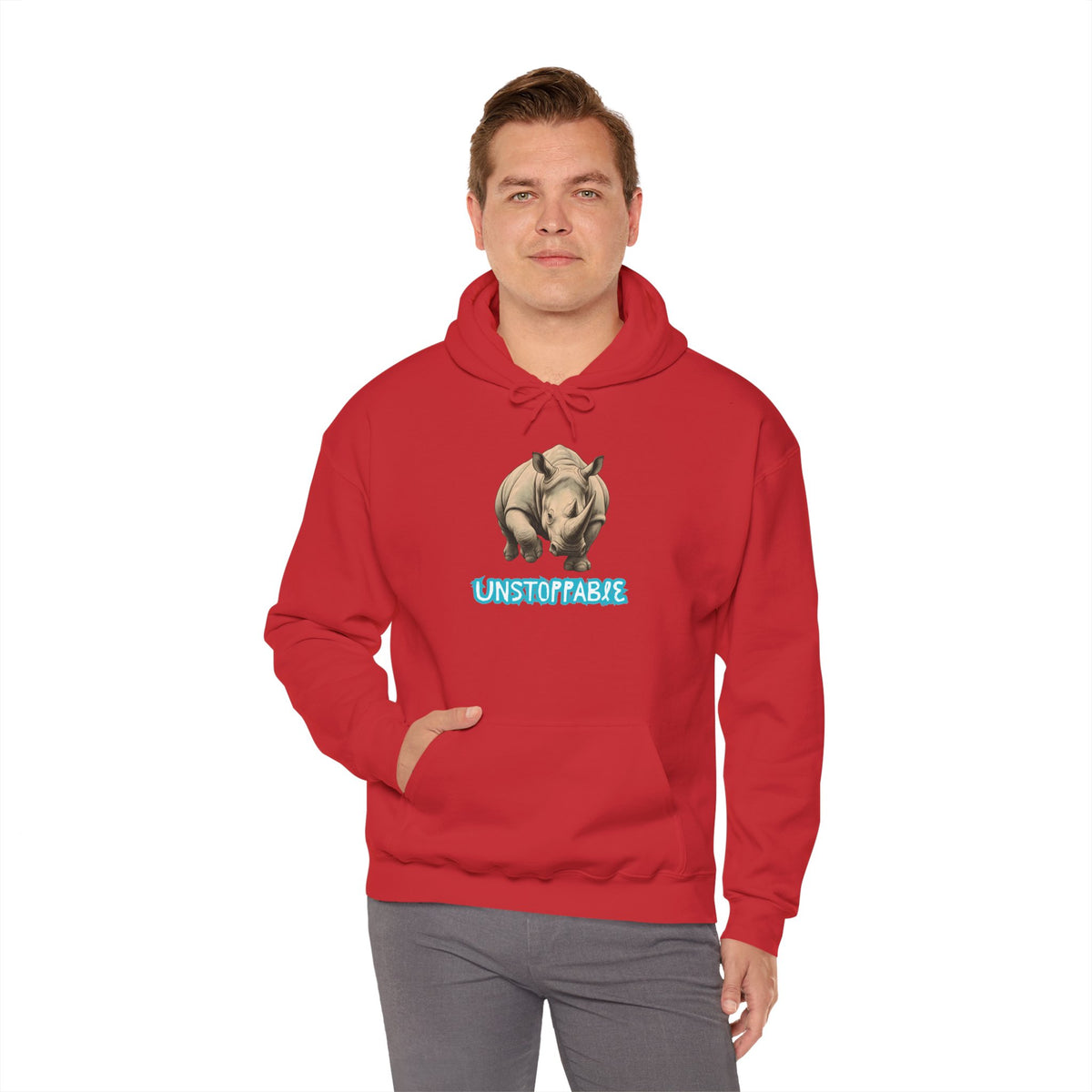 UNSTOPPABLE Rhino Hoodie Premium Design SKIALFA Unisex