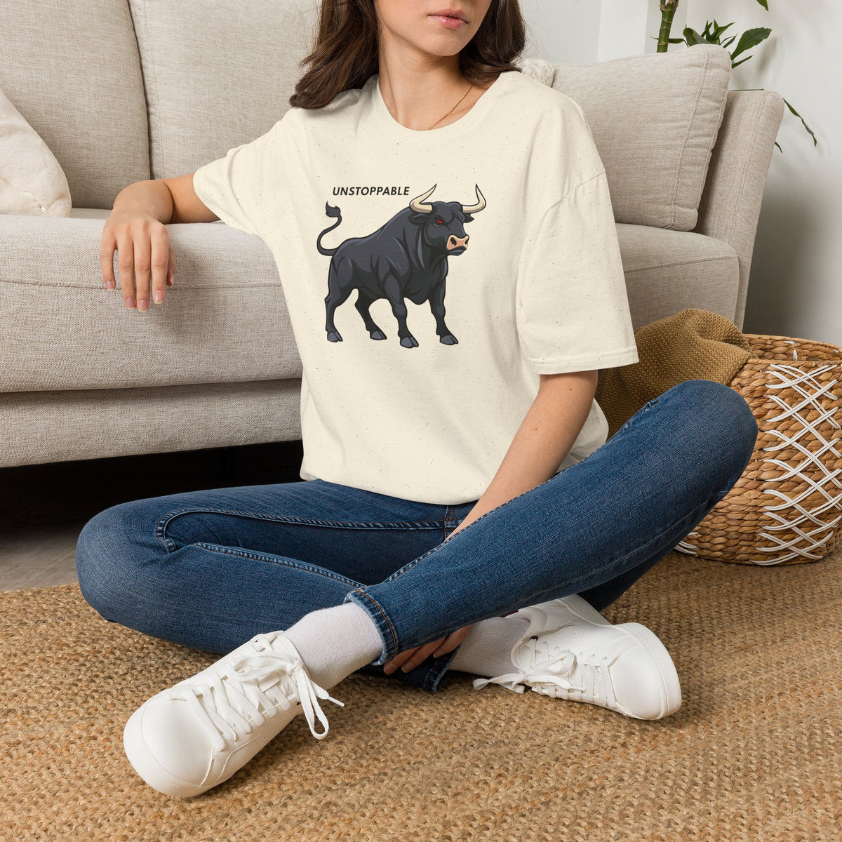 UNSTOPPABLE Bull T-Shirt Premium Design SKIALFA Unisex