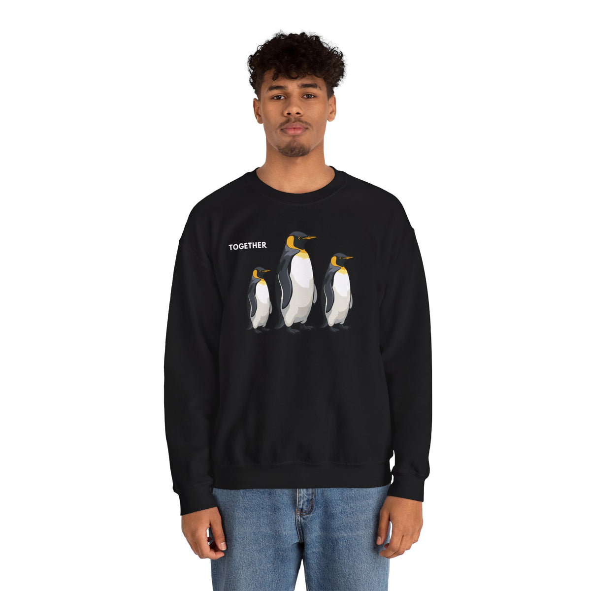TOGETHER Penguin Sweatshirt Premium Design SKIALFA Unisex