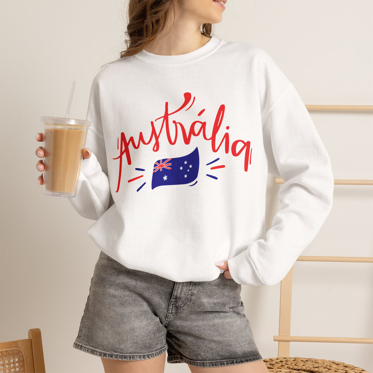 Australia Flag Sweatshirt Premium Design SKIALFA Unisex