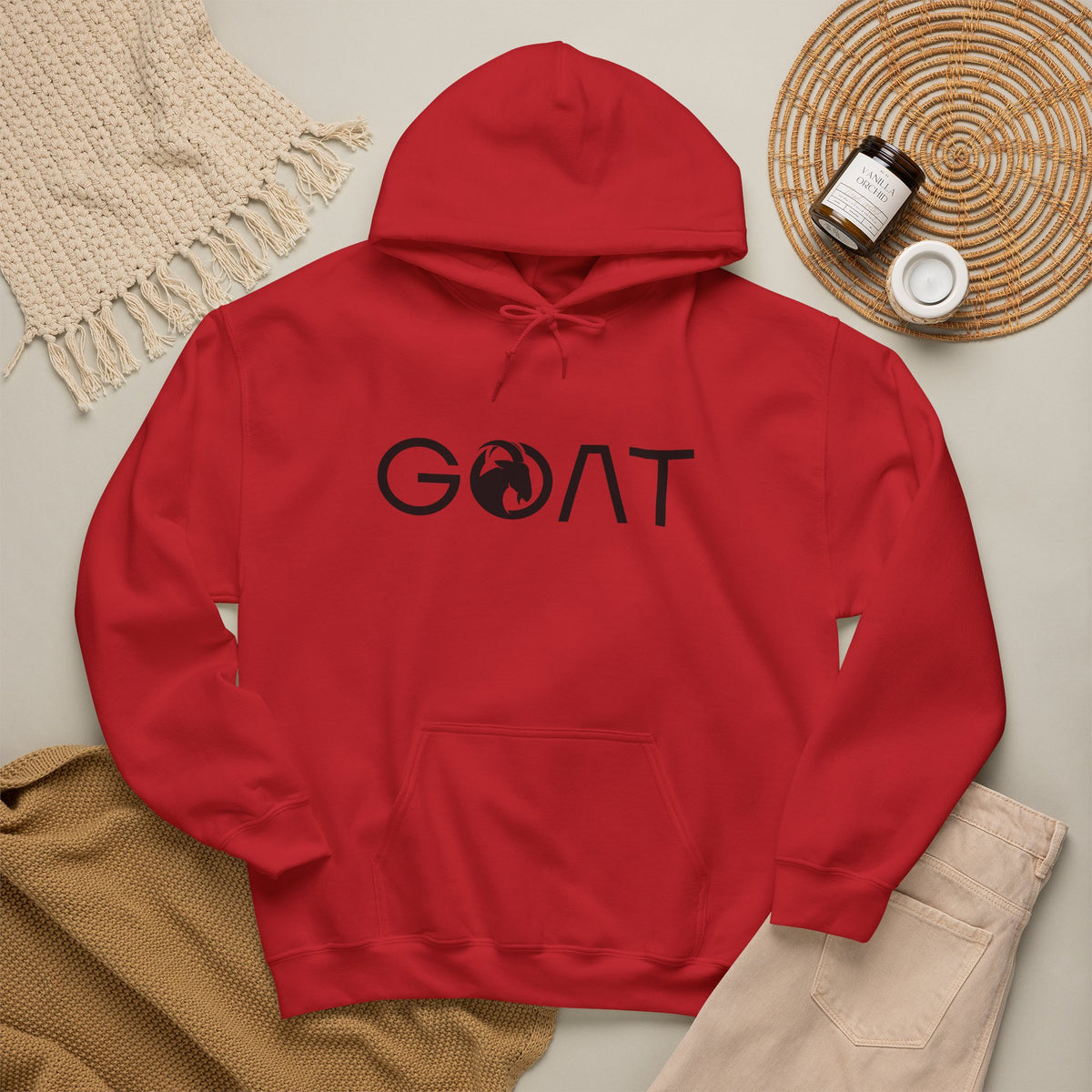 G.O.A.T. Hoodie Premium Design SKIALFA Unisex