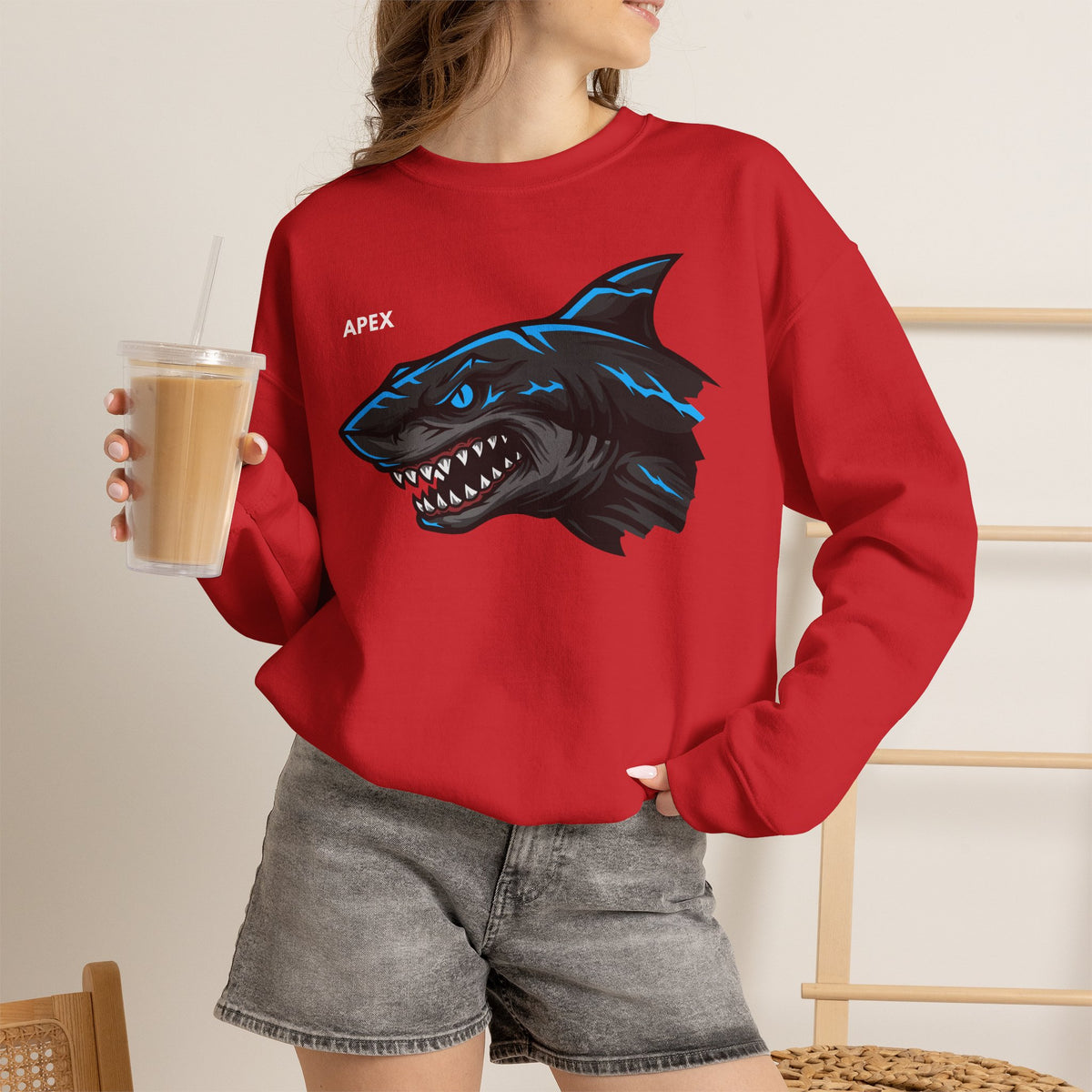 APEX Shark Sweatshirt Premium Design SKIALFA Unisex