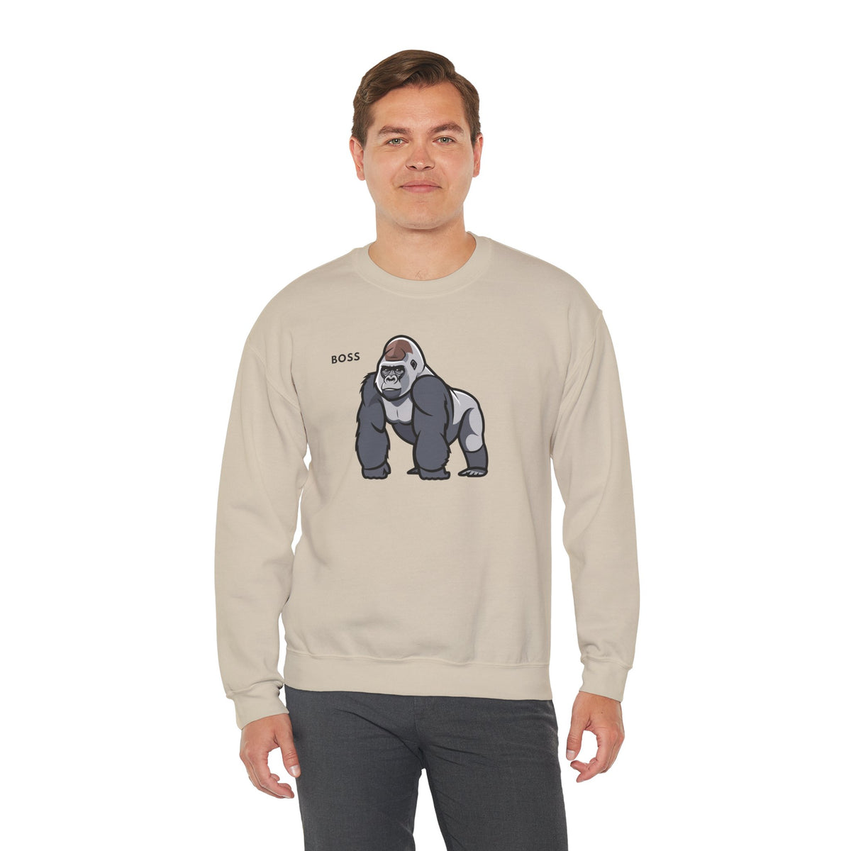 BOSS Gorilla Sweatshirt Premium Design SKIALFA Unisex