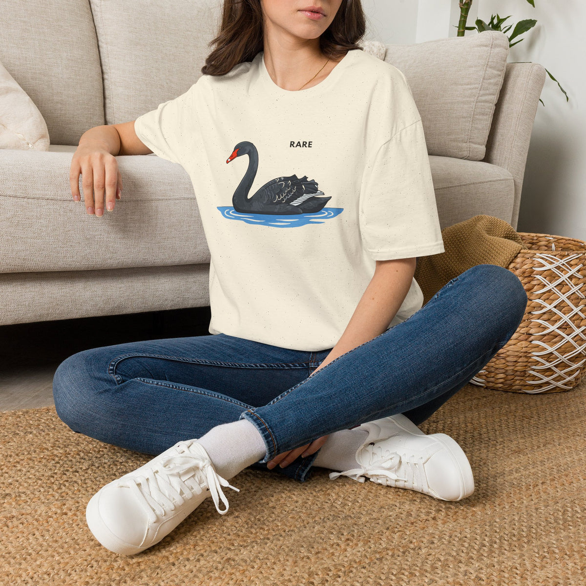 RARE Black Swan T-Shirt Premium Design SKIALFA Unisex
