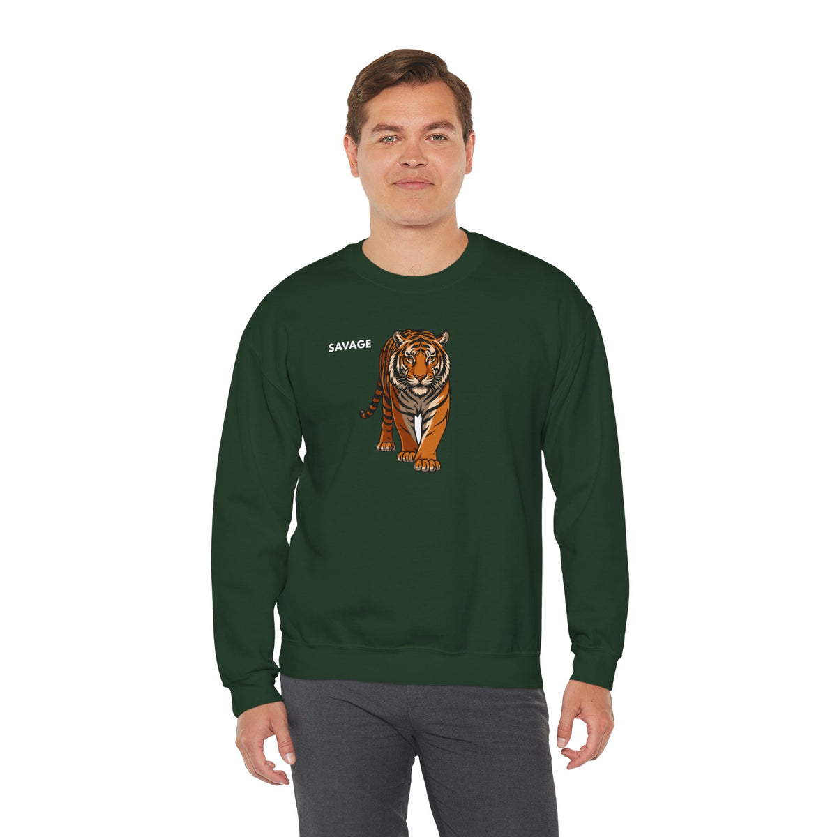 SAVAGE Tiger Sweatshirt Premium Design SKIALFA Unisex
