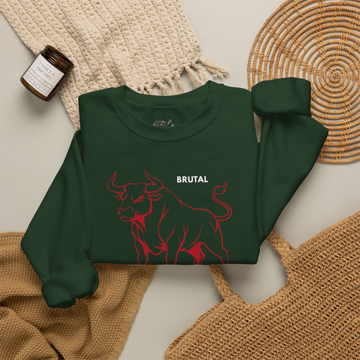 BRUTAL Bull Sweatshirt Premium Design SKIALFA Unisex