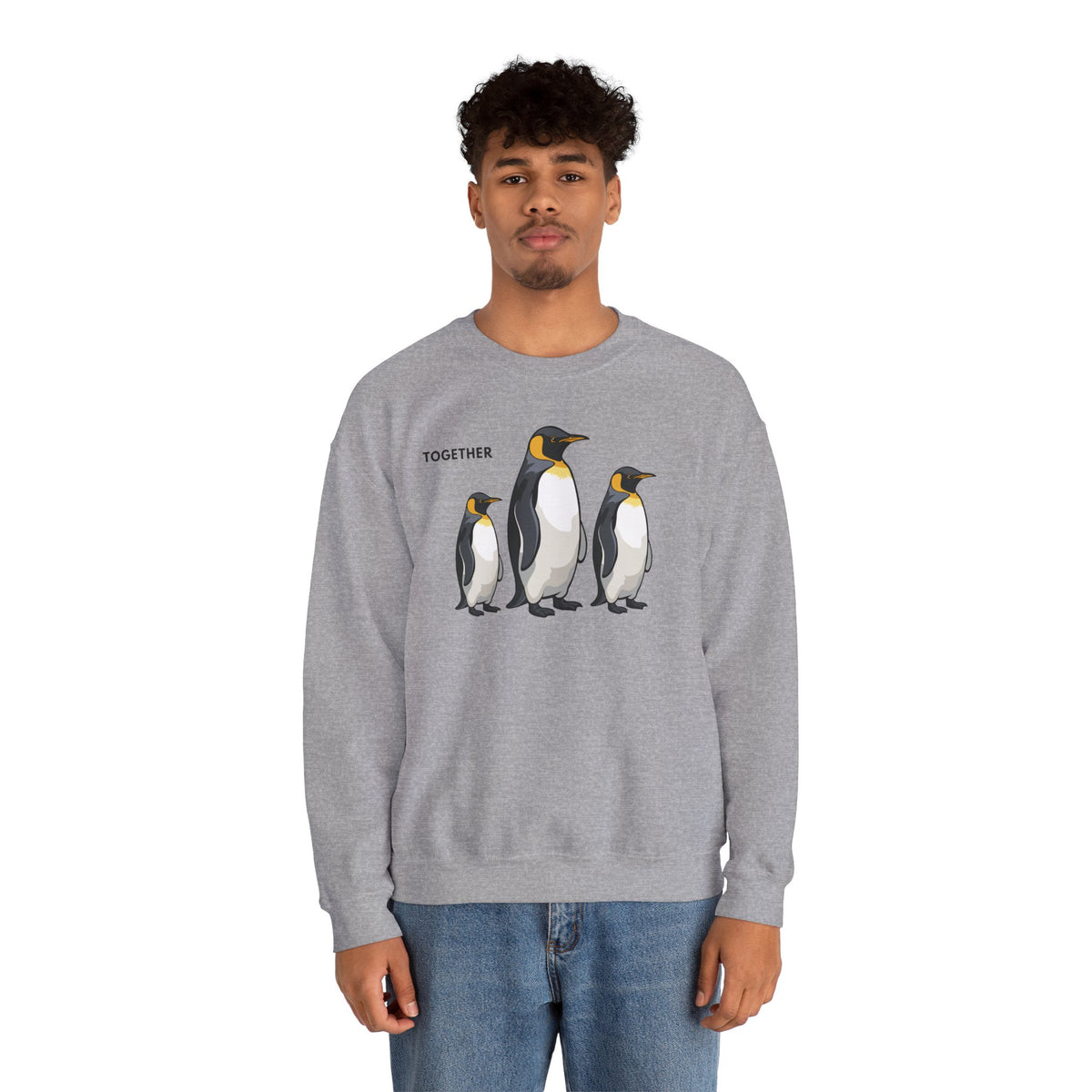TOGETHER Penguin Sweatshirt Premium Design SKIALFA Unisex