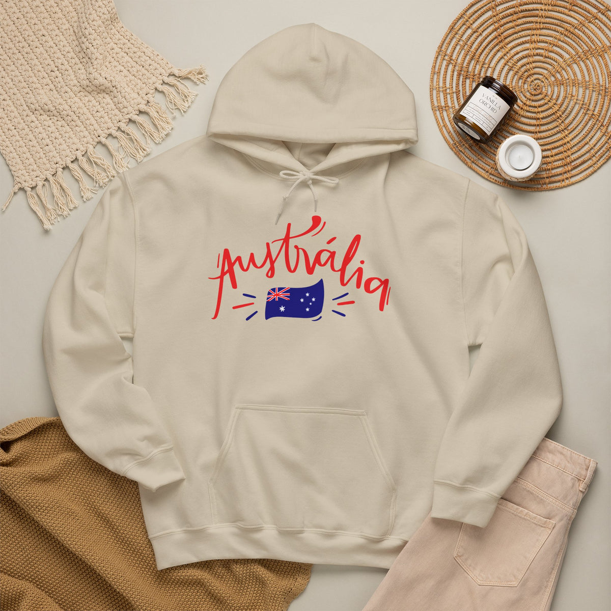 AUSTRALIA FLAG Hoodie Premium Design SKIALFA Unisex