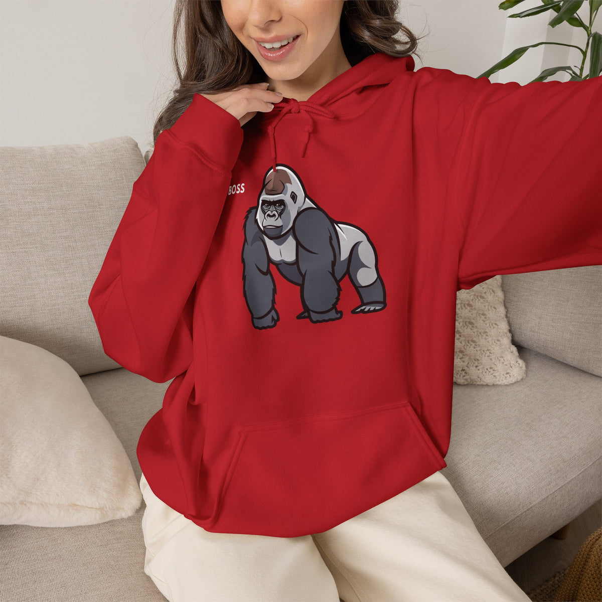 BOSS Gorilla Hoodie Premium Design SKIALFA Unisex