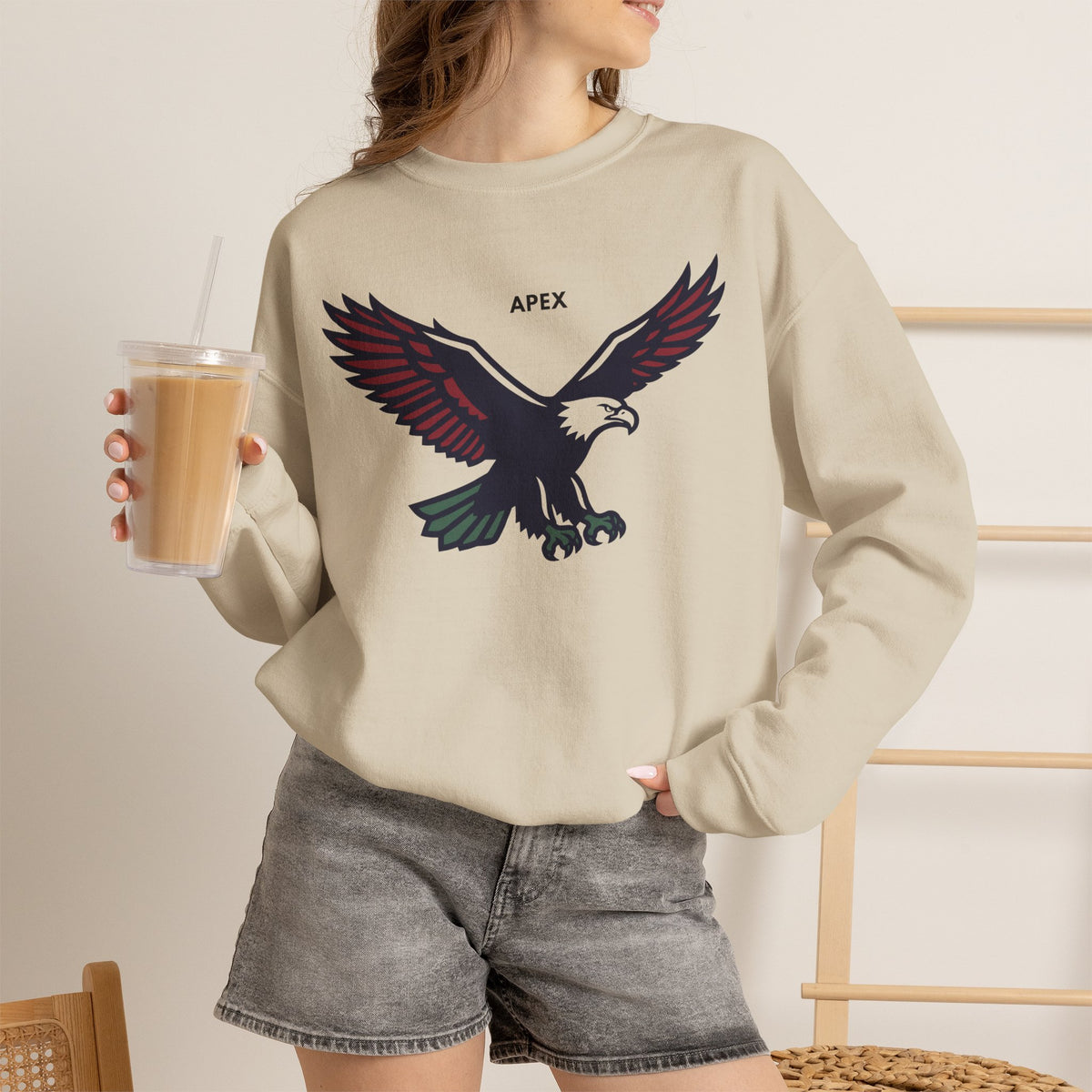 APEX Eagle Sweatshirt Premium Design SKIALFA Unisex