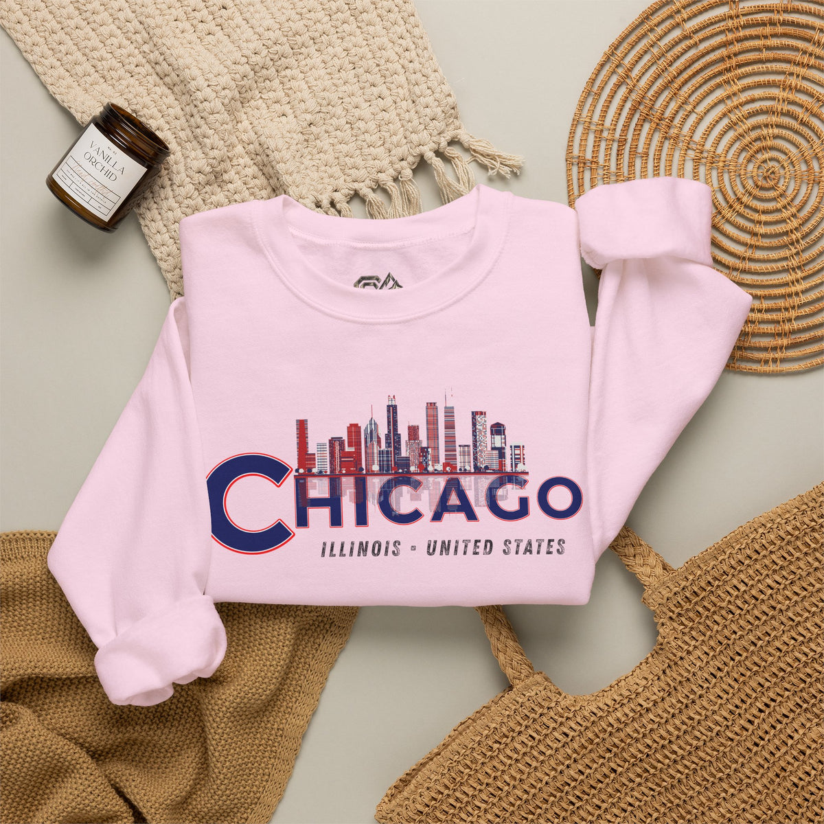 Chicago Sweatshirt Premium Design SKIALFA Unisex