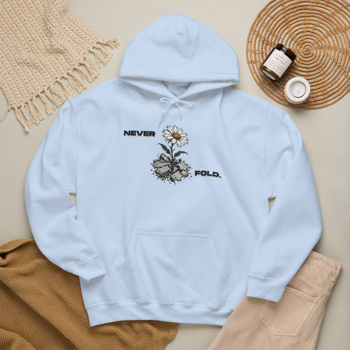 NEVER FOLD. Hoodie Premium Design SKIALFA Unisex