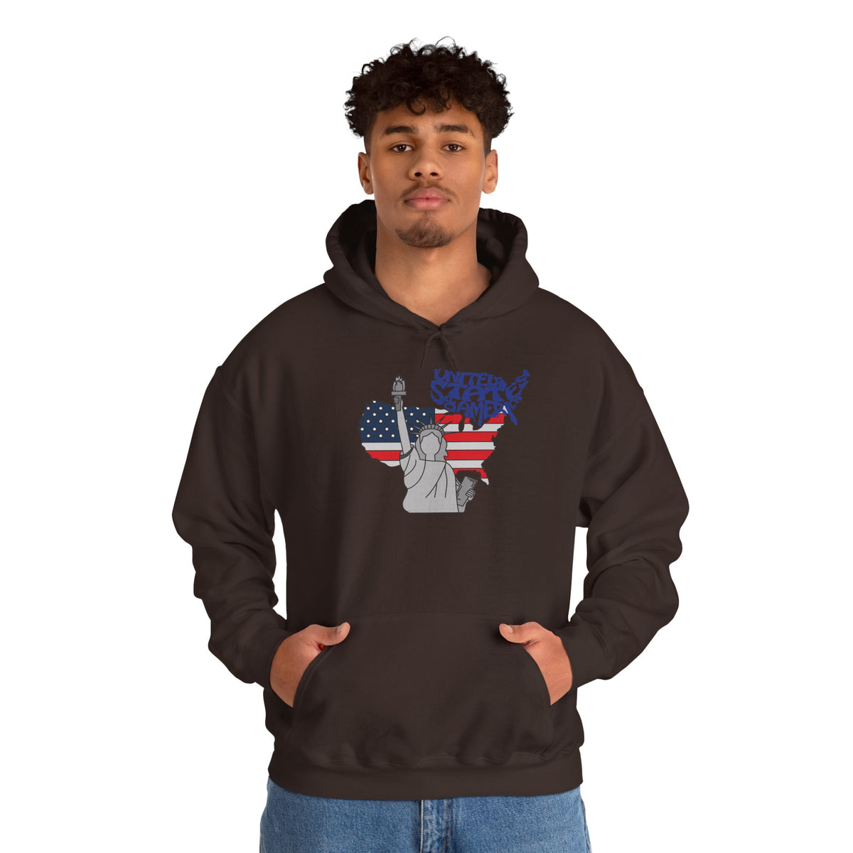 USA Flag Hoodie Premium Design SKIALFA Unisex