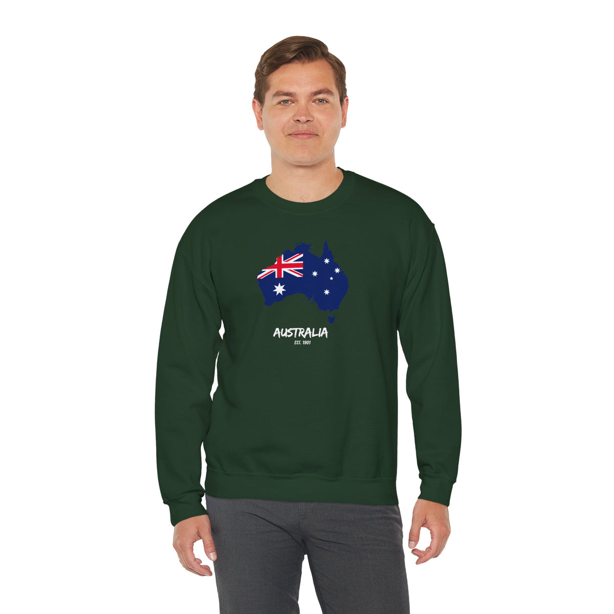 Australia Map Flag Sweatshirt Premium Design SKIALFA Unisex