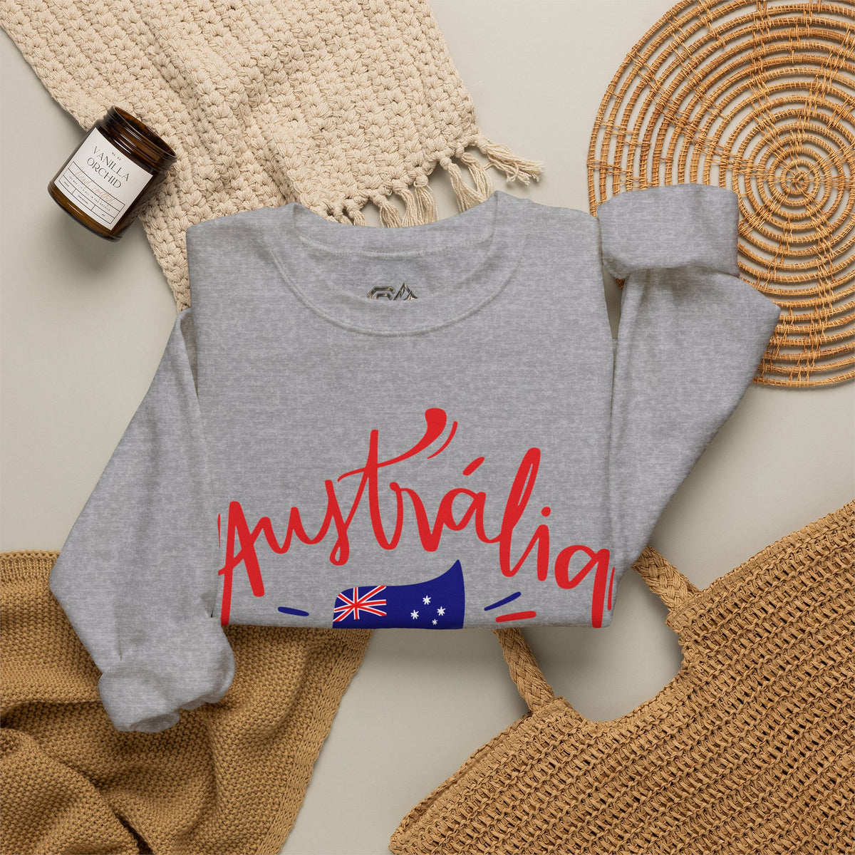 Australia Flag Sweatshirt Premium Design SKIALFA Unisex