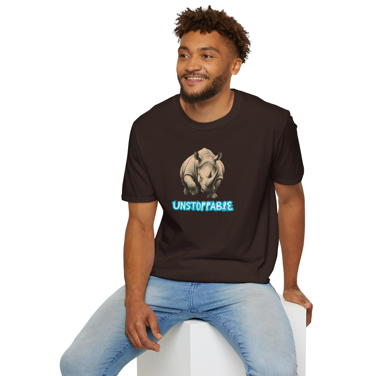 UNSTOPPABLE Rhino T-Shirt Premium Design SKIALFA Unisex