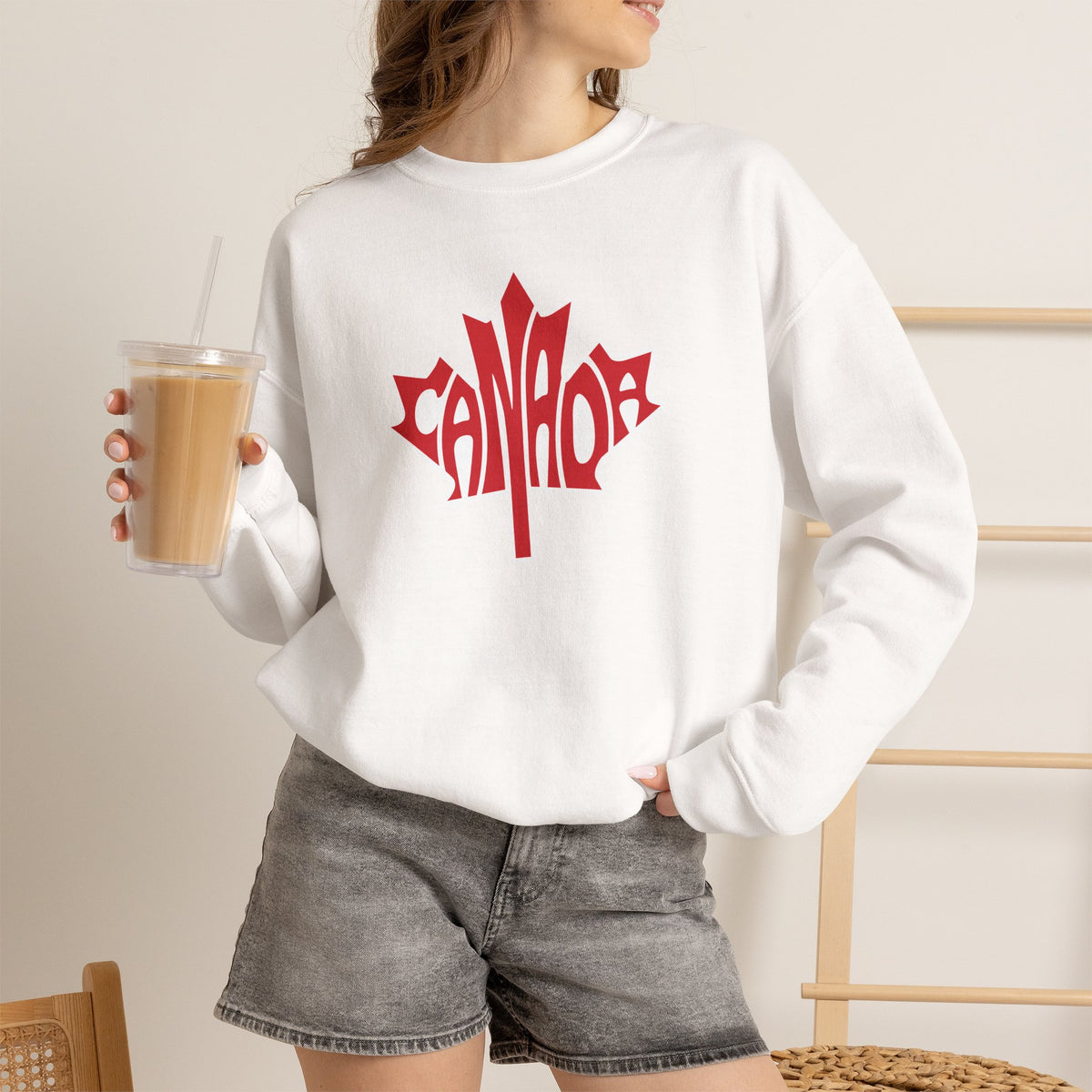 CANADA Leaf Sweatshirt Premium Design SKIALFA Unisex