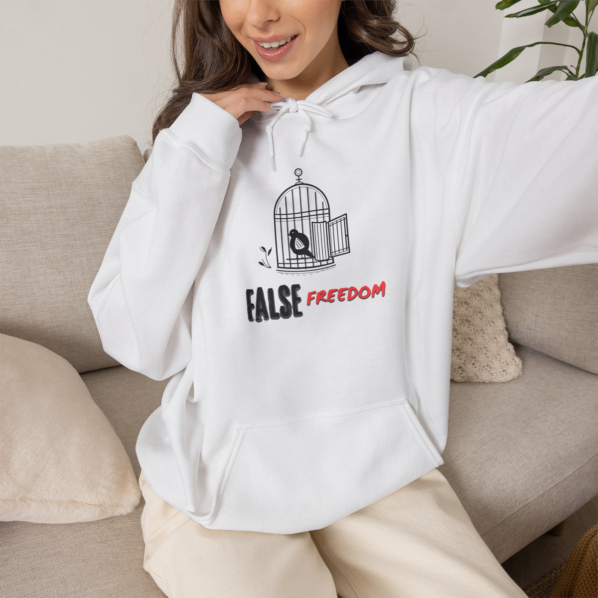 FALSE FREEDOM Hoodie Premium Design SKIALFA Unisex