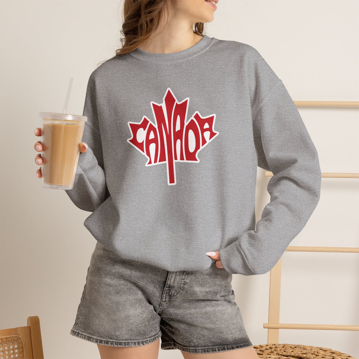 CANADA Leaf Sweatshirt Premium Design SKIALFA Unisex