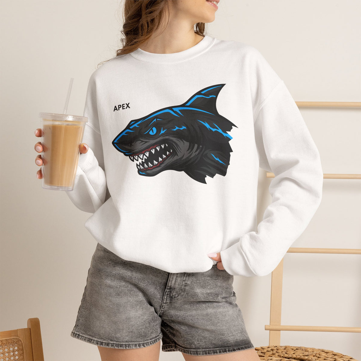 APEX Shark Sweatshirt Premium Design SKIALFA Unisex