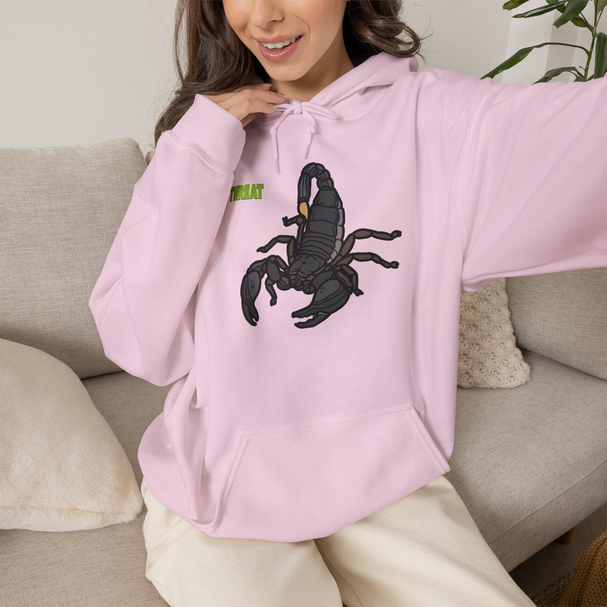 THREAT Scorpion Hoodie Premium Design SKIALFA Unisex