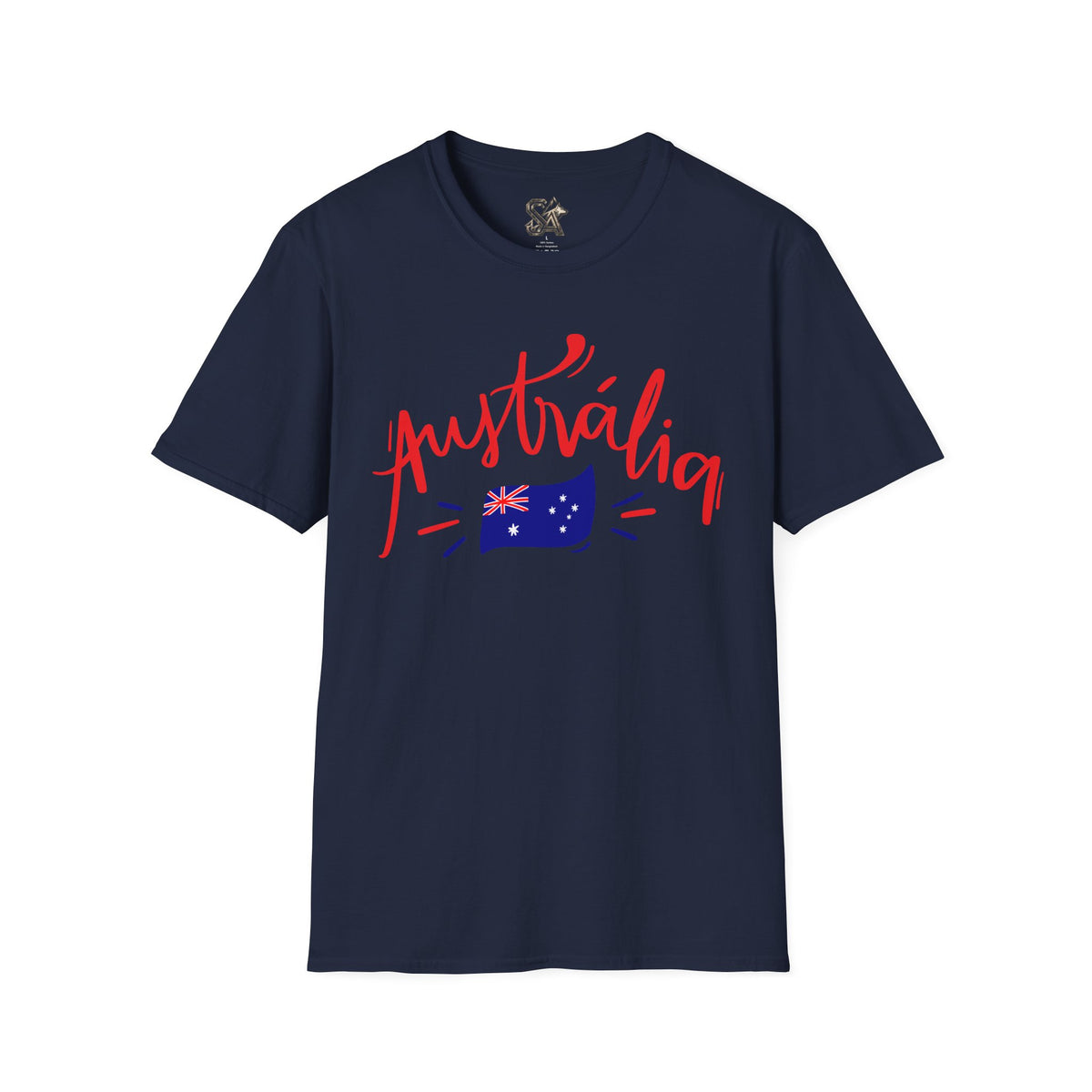 Australia Script Flag T-Shirt Premium Design SKIALFA Unisex