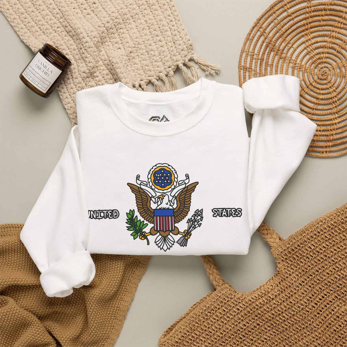 United States Sweatshirt Premium Design SKIALFA Unisex