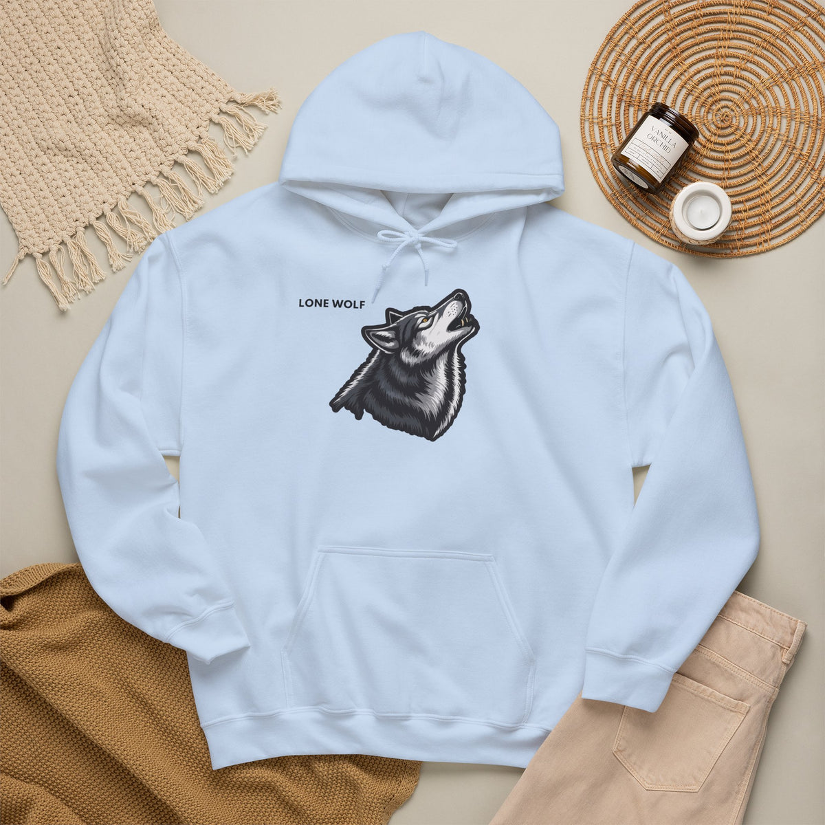LONE WOLF Hoodie Premium Design SKIALFA Unisex