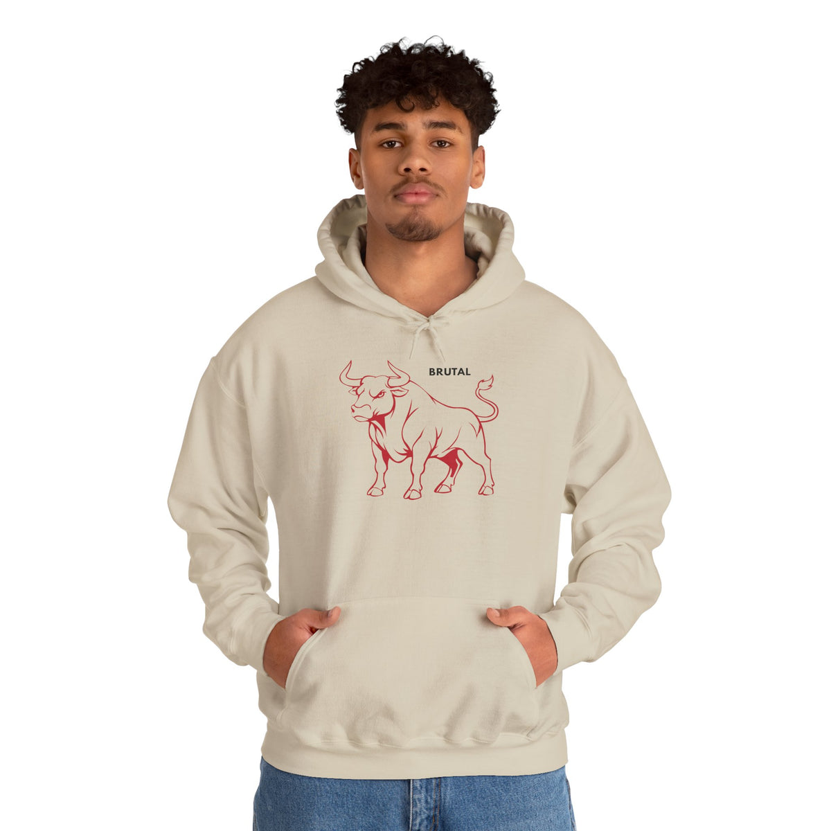BRUTAL Bull Hoodie Premium Design SKIALFA Unisex