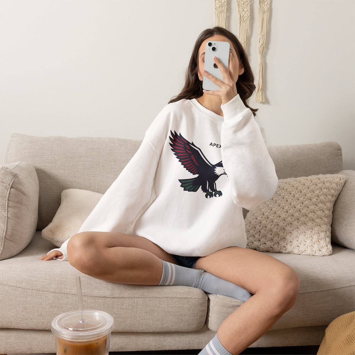 APEX Eagle Sweatshirt Premium Design SKIALFA Unisex