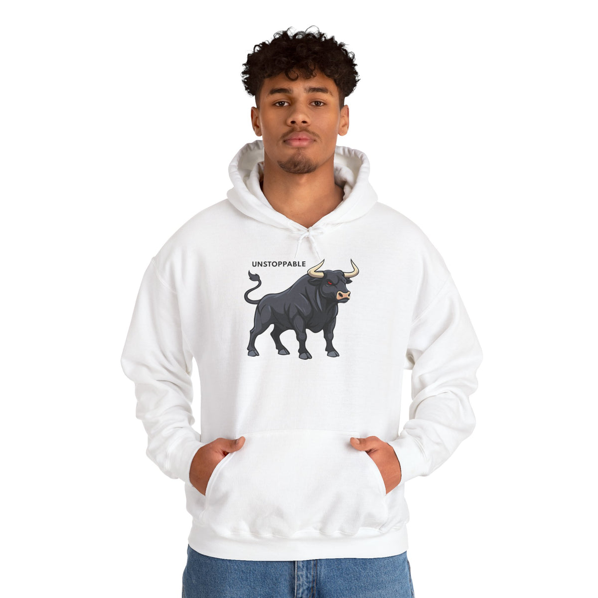 UNSTOPPABLE Bull Hoodie Premium Design SKIALFA Unisex