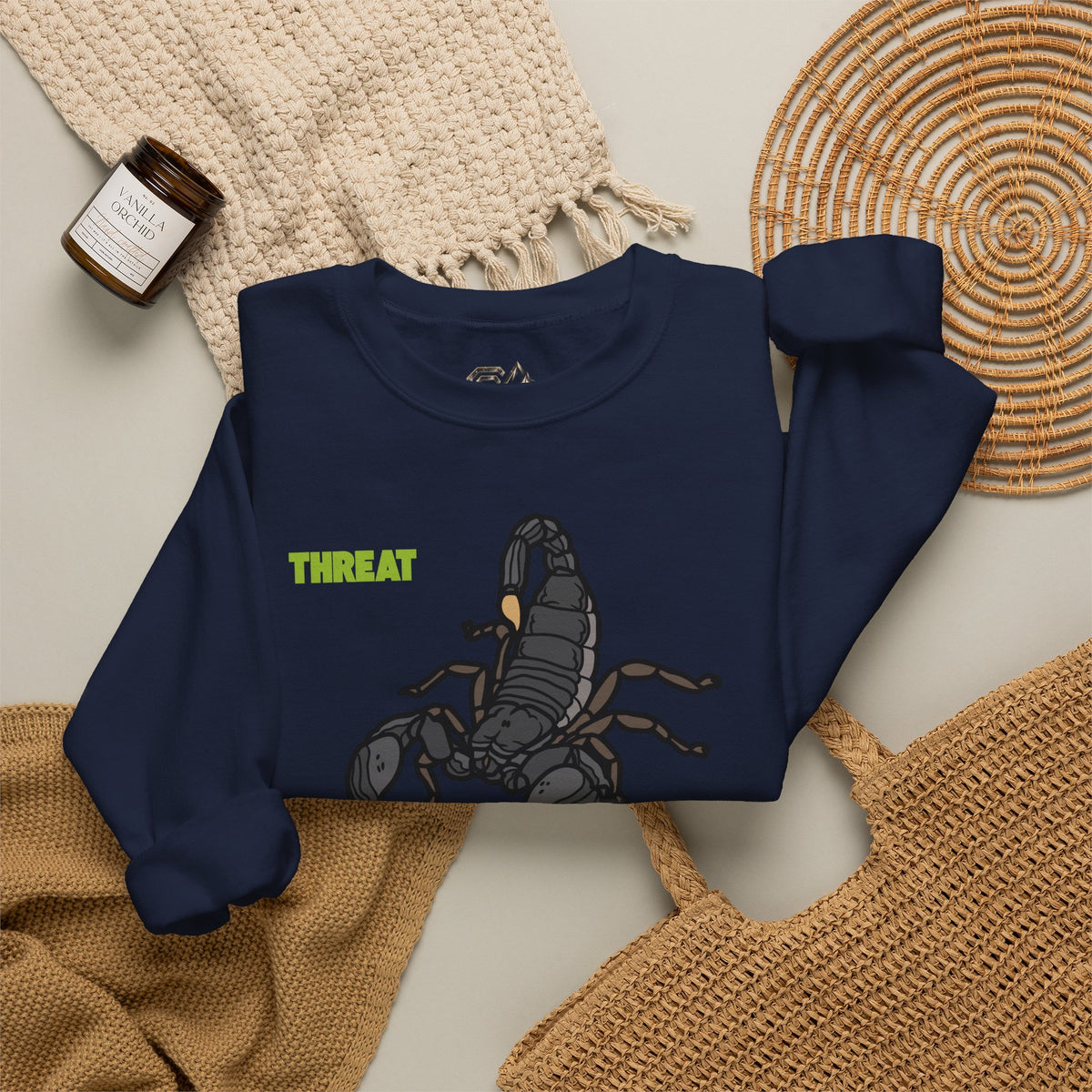 THREAT Scorpion Sweatshirt Premium Design SKIALFA Unisex