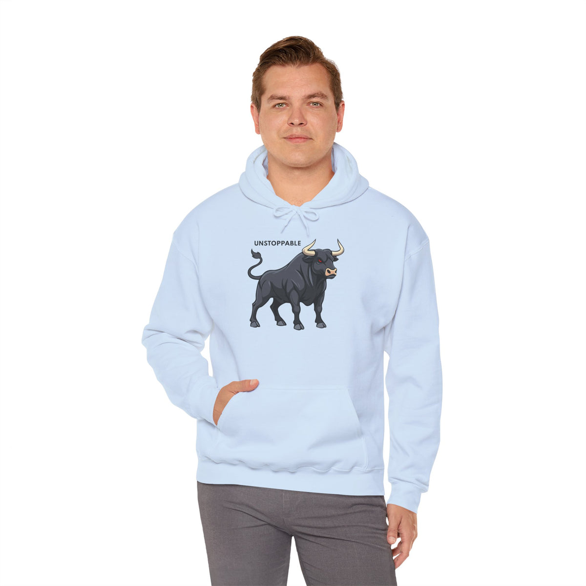 UNSTOPPABLE Bull Hoodie Premium Design SKIALFA Unisex