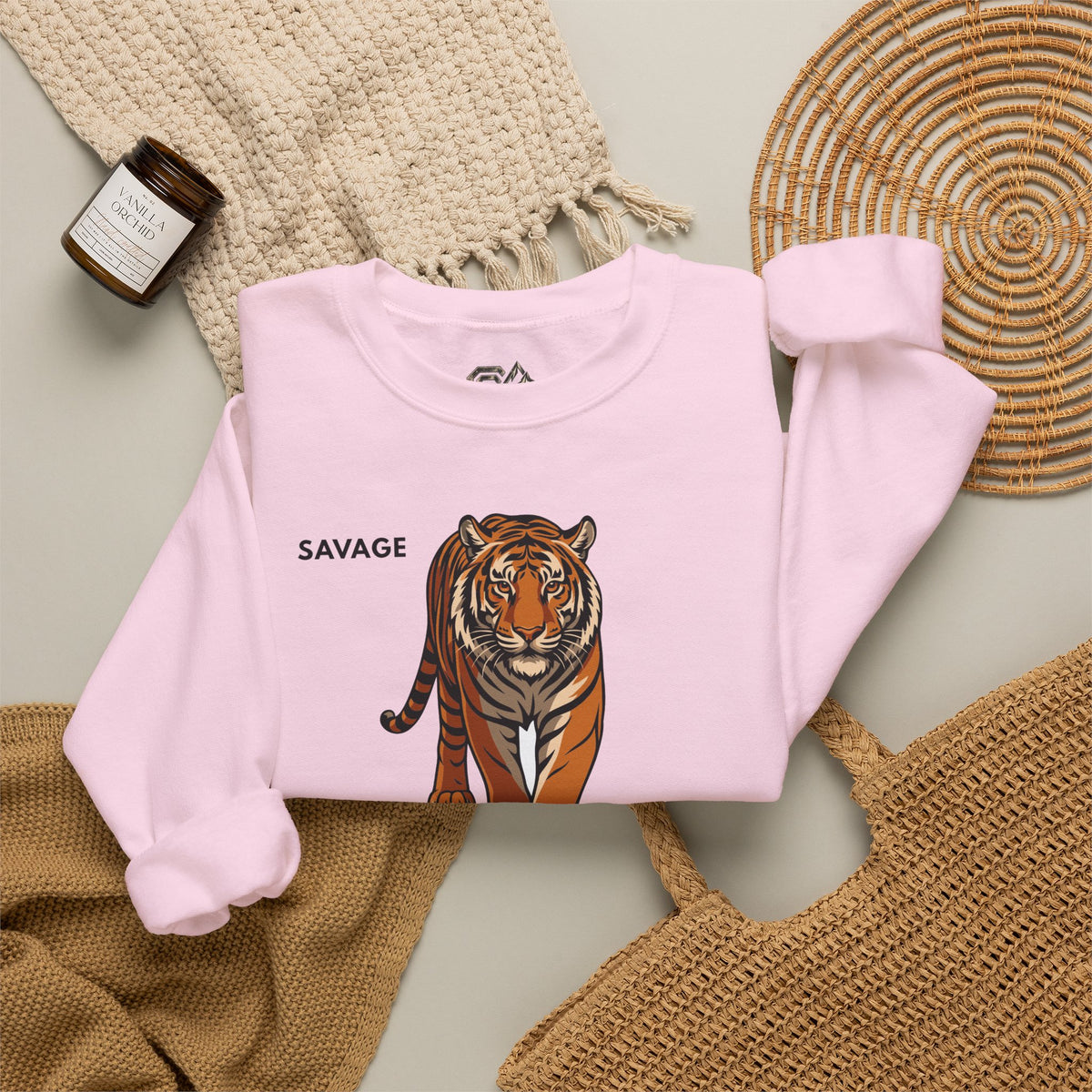 SAVAGE Tiger Sweatshirt Premium Design SKIALFA Unisex