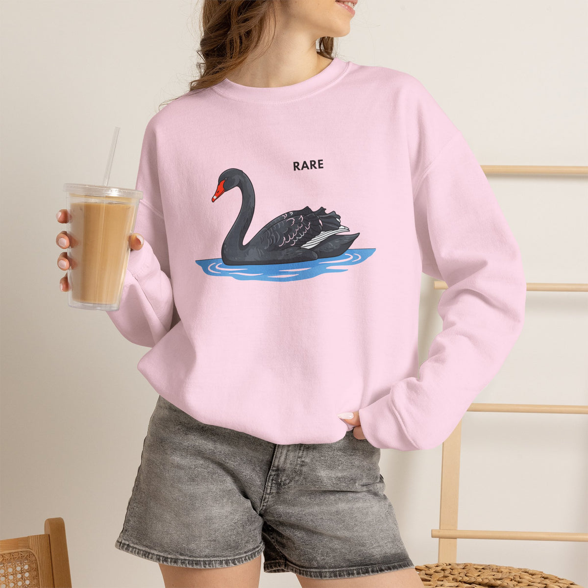 RARE Black Swan Sweatshirt Premium Design SKIALFA Unisex