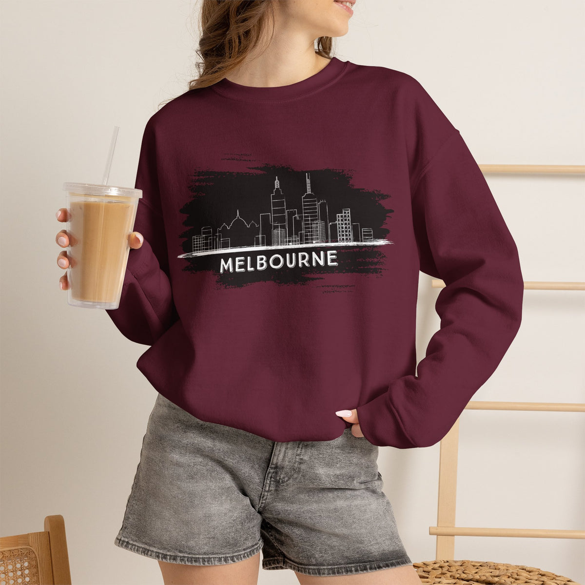 Melbourne Sweatshirt Premium Design SKIALFA Unisex