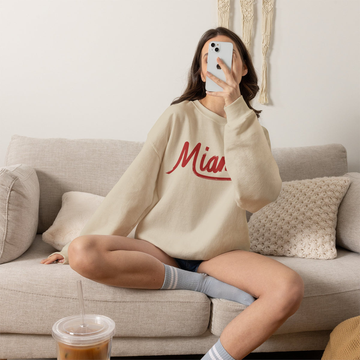Miami Sweatshirt Premium Design SKIALFA Unisex