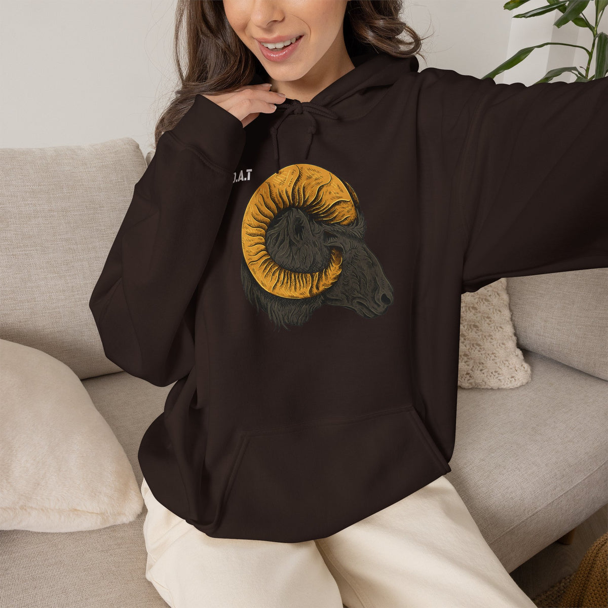 GOAT Head Goat Hoodie Premium Design SKIALFA Unisex
