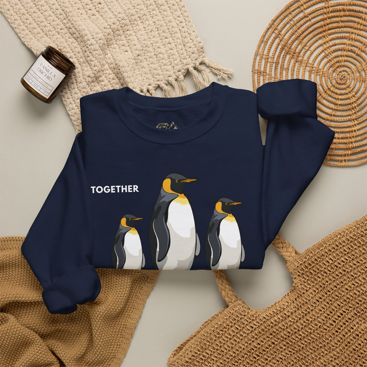 TOGETHER Penguin Sweatshirt Premium Design SKIALFA Unisex